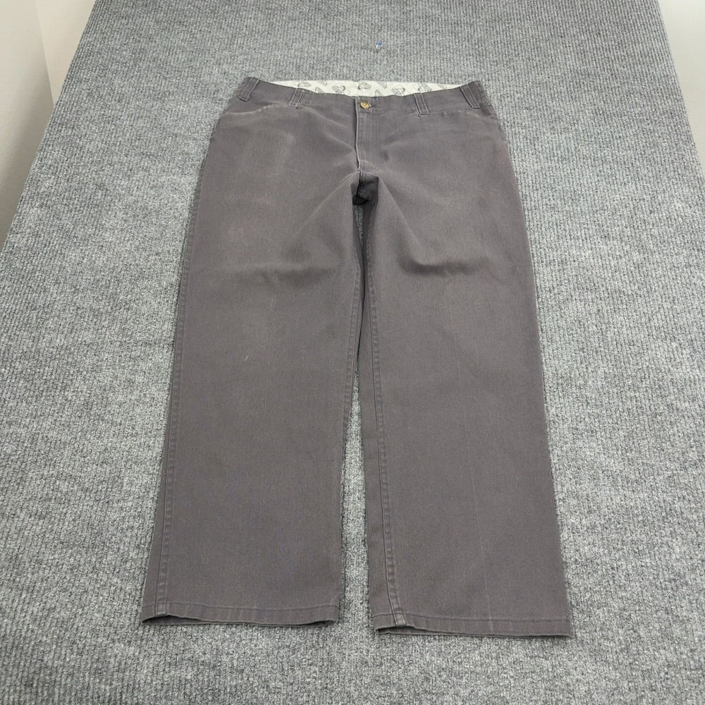 Ben Davis Pants Mens 38 Gray Polyester Cotton Twill Workwear Streetwear Style